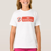 T-shirt Panneau de sécurité pour eau non potable (Devant)