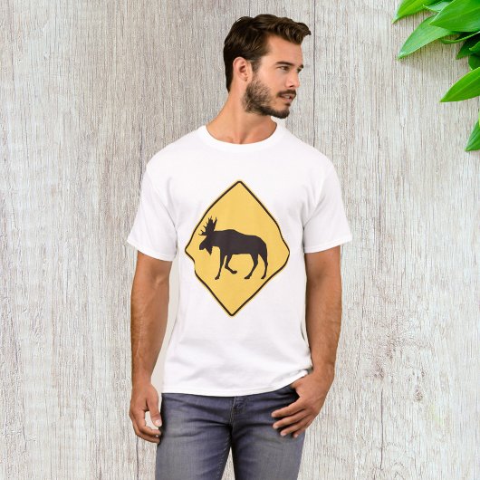 T-shirt Panneau de signalisation de traversée d'orignal Sé