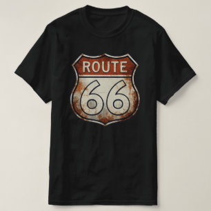 T-shirt Panneau de signalisation rouillé de la route 66