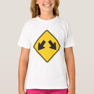 T-shirt Panneau de signalisation routier avec deux flèches