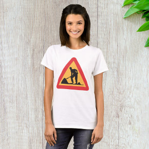 T-shirt Panneau de signalisation routière Avertissement de