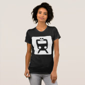 T-shirt Panneau de train - Blanc (Devant entier)