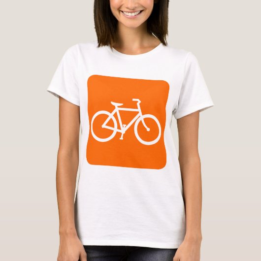 T-shirt Panneau de vélo - Blanc (Devant)