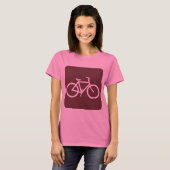 T-shirt Panneau de vélo - Brown foncé (Devant entier)