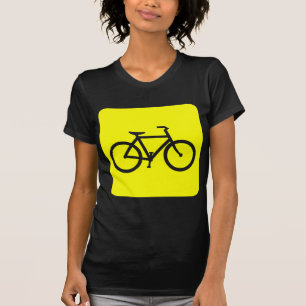 T-shirt Panneau de vélo - Jaune
