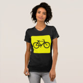 T-shirt Panneau de vélo - Jaune (Devant entier)