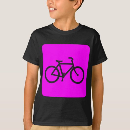 T-shirt Panneau de vélo - Magenta (Devant)