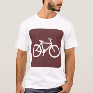 T-shirt Panneau de vélo - Marron foncé