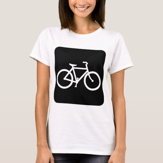 T-shirt Panneau de vélo - Noir (Devant)
