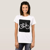 T-shirt Panneau de vélo - Noir (Devant entier)