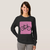 T-shirt Panneau de vélo - Rose (Devant entier)