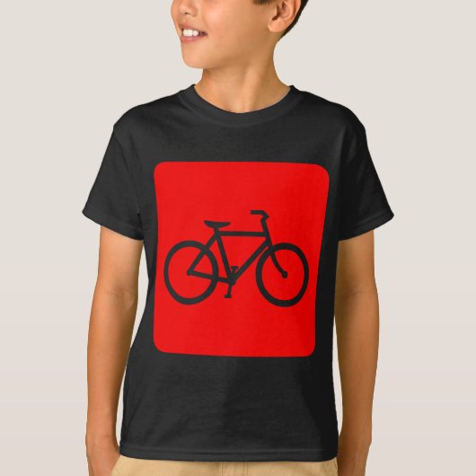 T-shirt Panneau de vélo - Rouge (Devant)