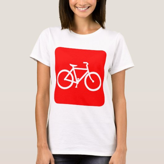 T-shirt Panneau de vélo - Rouge (Devant)