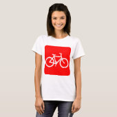T-shirt Panneau de vélo - Rouge (Devant entier)