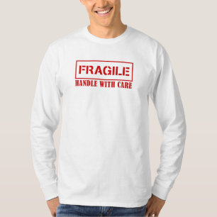 T-shirt Panneau d'emballage fragile - poignée avec soin
