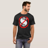 T-shirt Panneau Dollar Croisé Pas D'Argent (Devant entier)