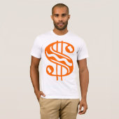 T-shirt Panneau dollar - orange (Devant entier)