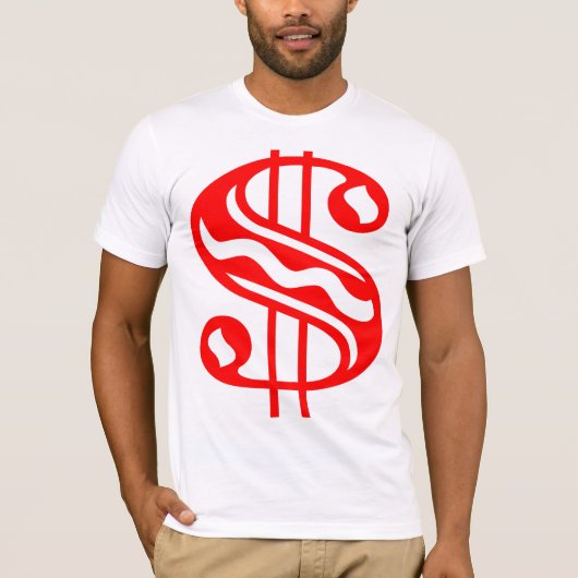 T-shirt Panneau dollar - Rouge (Devant)