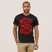 T-shirt Panneau dollar - Rouge (Devant entier)