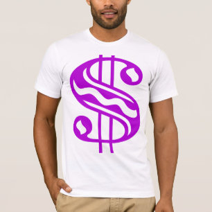 T-shirt Panneau Dollar - Violet