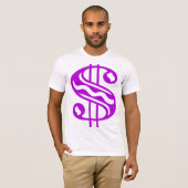 T-shirt Panneau Dollar - Violet (Devant entier)