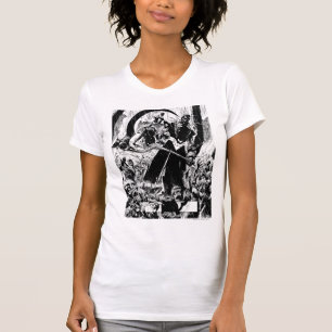 T-shirt Panneau du Corps de Lanterne Noire - Noir et Blanc