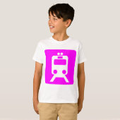 T-shirt Panneau du train - Magenta (Devant entier)
