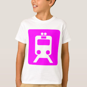 T-shirt Panneau du train - Magenta