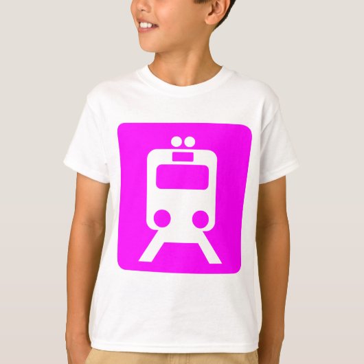T-shirt Panneau du train - Magenta (Devant)