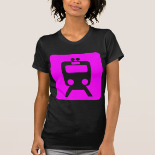 T-shirt Panneau du train - Magenta