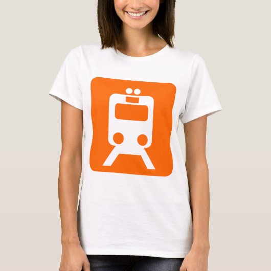 T-shirt Panneau du train - Orange (Devant)