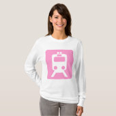 T-shirt Panneau du train - Rose (Devant entier)