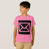 T-shirt Panneau Enveloppe - Noir (Devant entier)