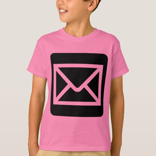 T-shirt Panneau Enveloppe - Noir (Devant)