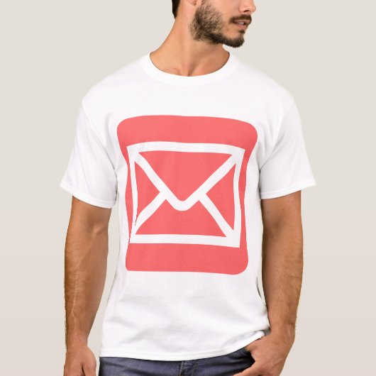 T-shirt Panneau Enveloppe - rose tropicale (Devant)
