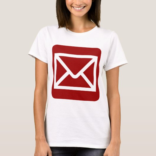 T-shirt Panneau Enveloppe - Rouge rubis (Devant)