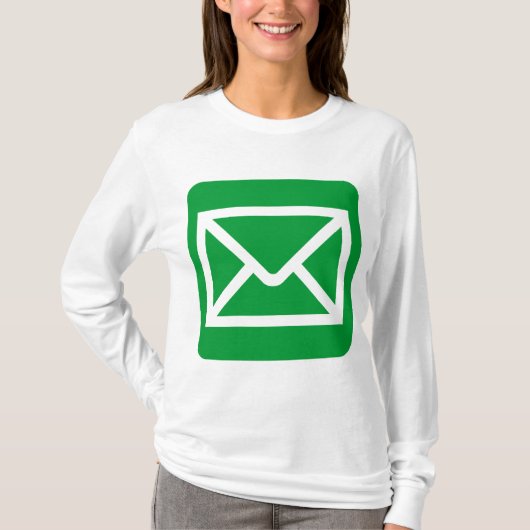 T-shirt Panneau Enveloppe - Vert herbe (Devant)
