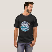 T-shirt Panneau et icône de pêche (Devant entier)