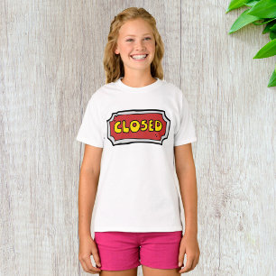 T-shirt Panneau Fermé Jaune Et Rouge