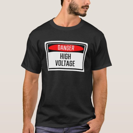 T-shirt Panneau haute tension danger (Devant)