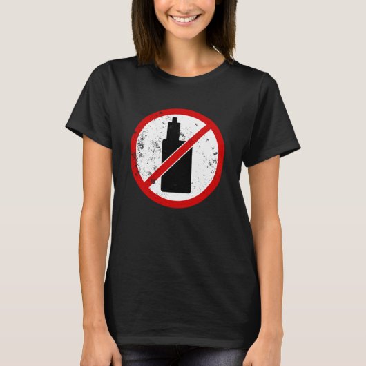 T-shirt Panneau interdit de vapoter (Devant)