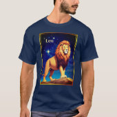 T-shirt Panneau Leo Zodiac sous ciel étoilé (Devant)