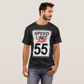T-shirt Panneau Limite de vitesse 55 ans 55e anniversaire (Devant entier)