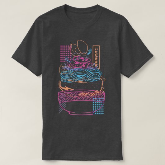 T-shirt Panneau néon nouilles Ramen par Tobe Fonseca (Design devant)