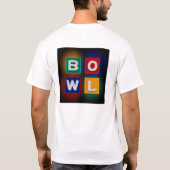 T-shirt Panneau rétro B O W L Neon, Bowling, (Dos)