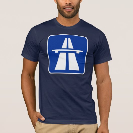 T-shirt Panneau routier allemand d'autoroute (Devant)