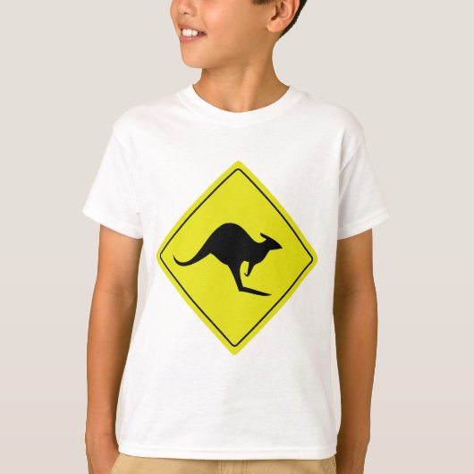 T-shirt panneau routier australien kangourou australie (Devant)