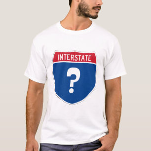 T-shirt Panneau routier avec un point d'interrogation. Per
