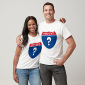T-shirt Panneau routier avec un point d'interrogation. Per (Unisexe)