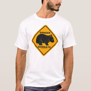 T-shirt Panneau routier de danger de wombat